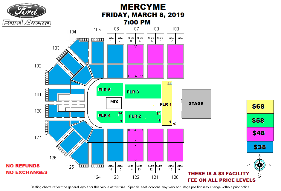 Family Arena Mercyme Seating Chart